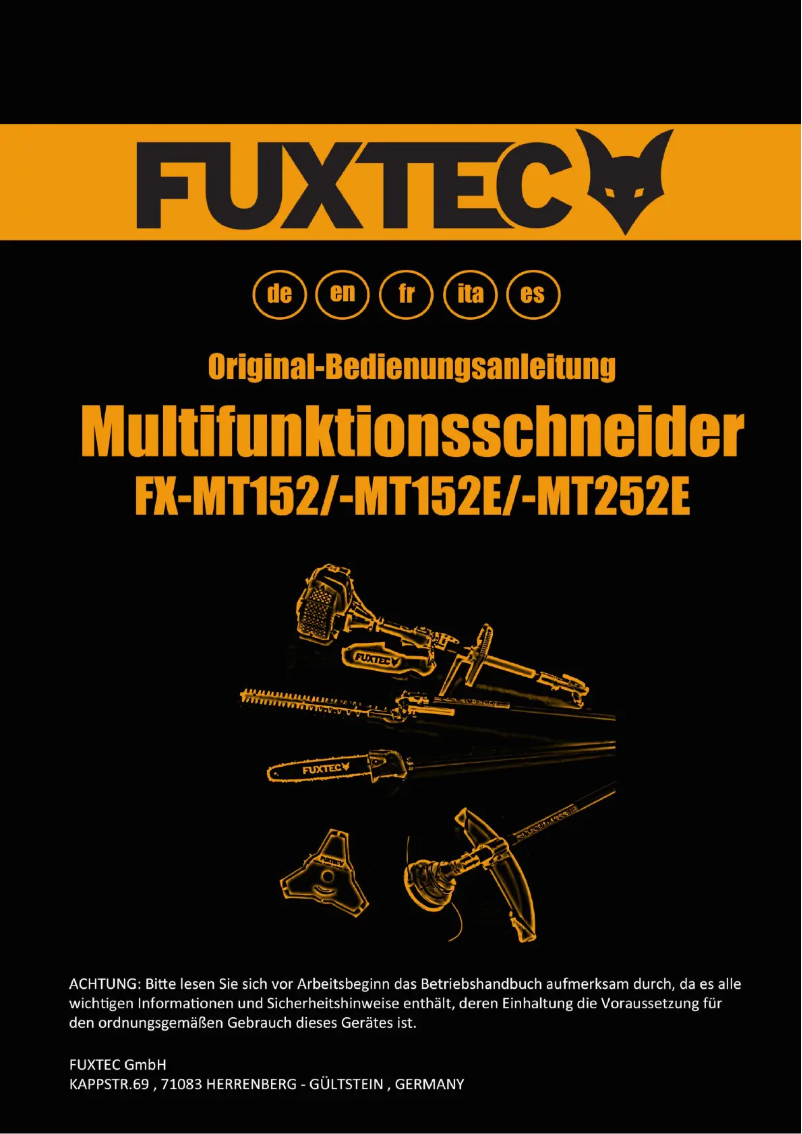 Image de la première page du manuel de l'appareil FX-MT152E