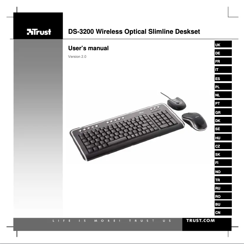 Page n°1 - Manuel utilisateur Trust DS-3200