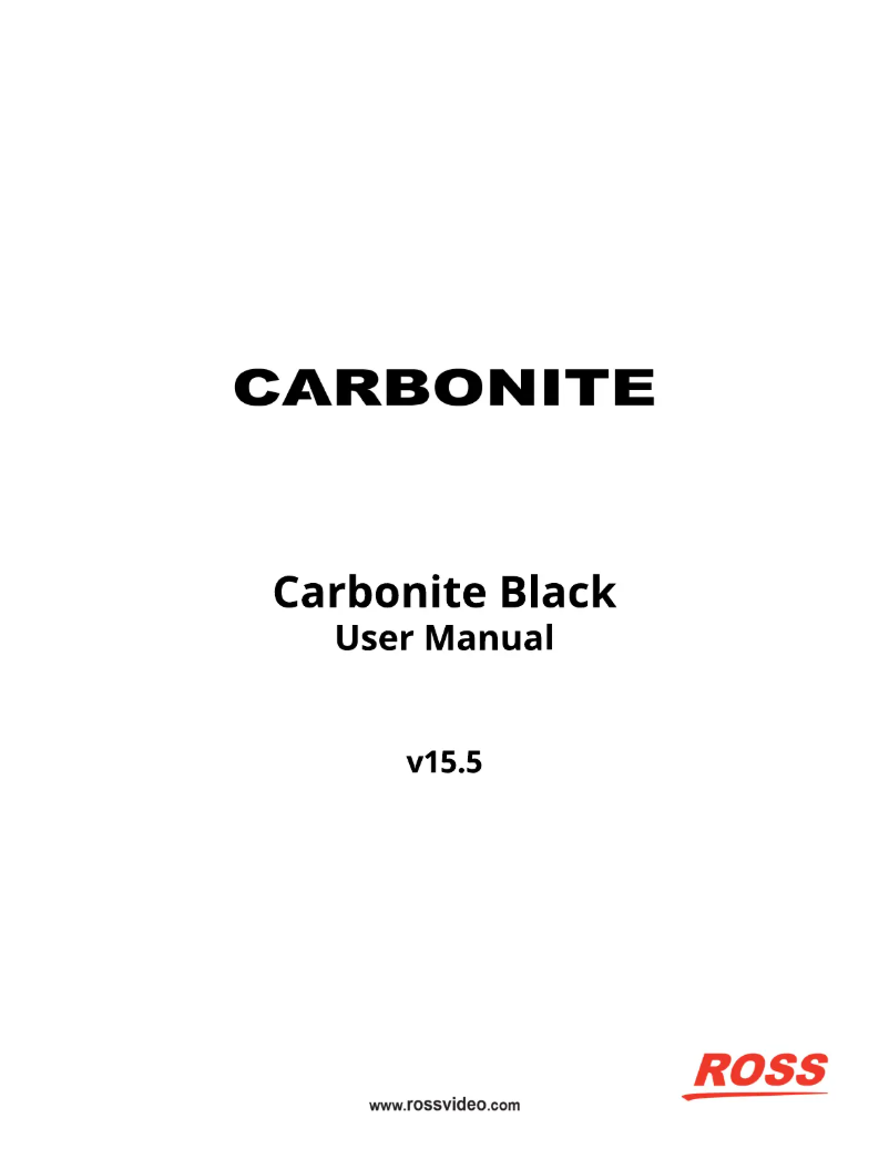 Page n°1 - Manuel utilisateur Ross Carbonite Black Solo