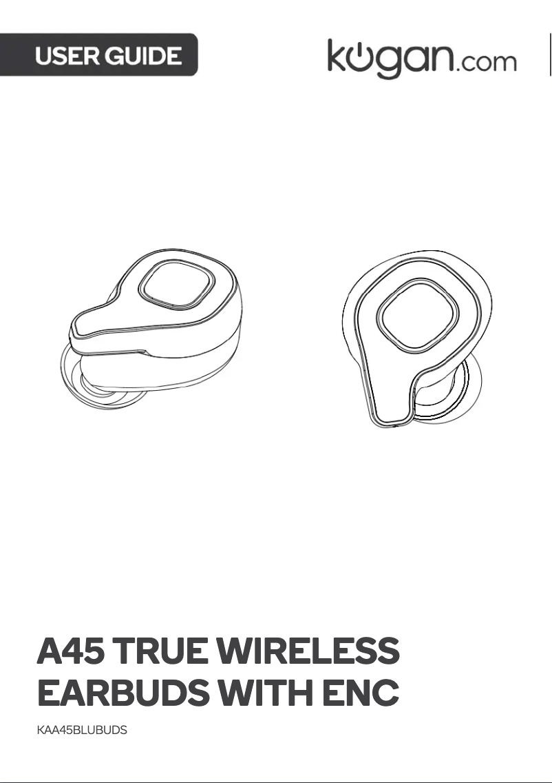 Image de la première page du manuel de l'appareil KAA45BLUBUDS