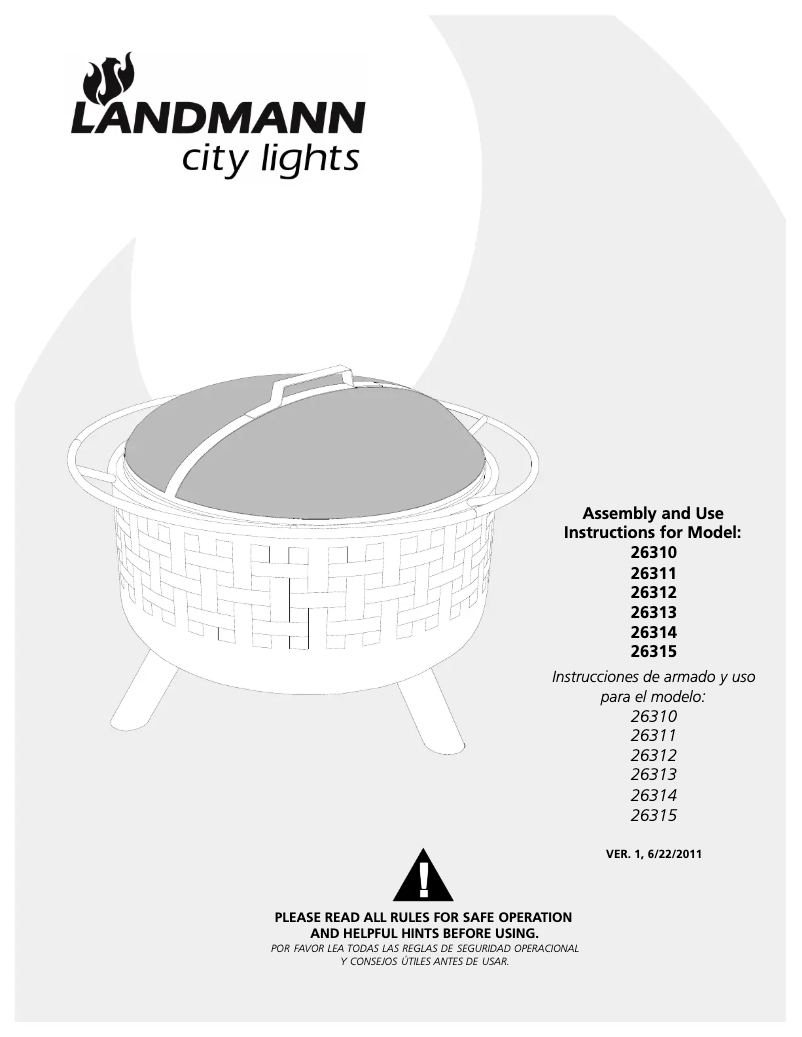 Page 1 de la notice Manuel utilisateur Landmann City Lights 26314