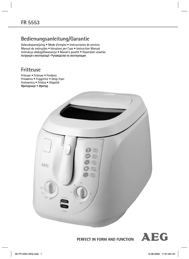 Page 1 de la notice Manuel utilisateur AEG FR 5553