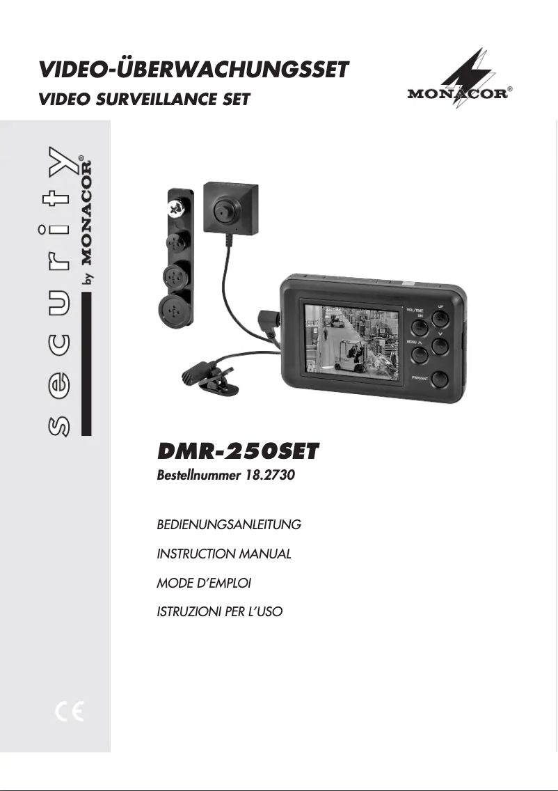 Image de la première page du manuel de l'appareil DMR-250SET