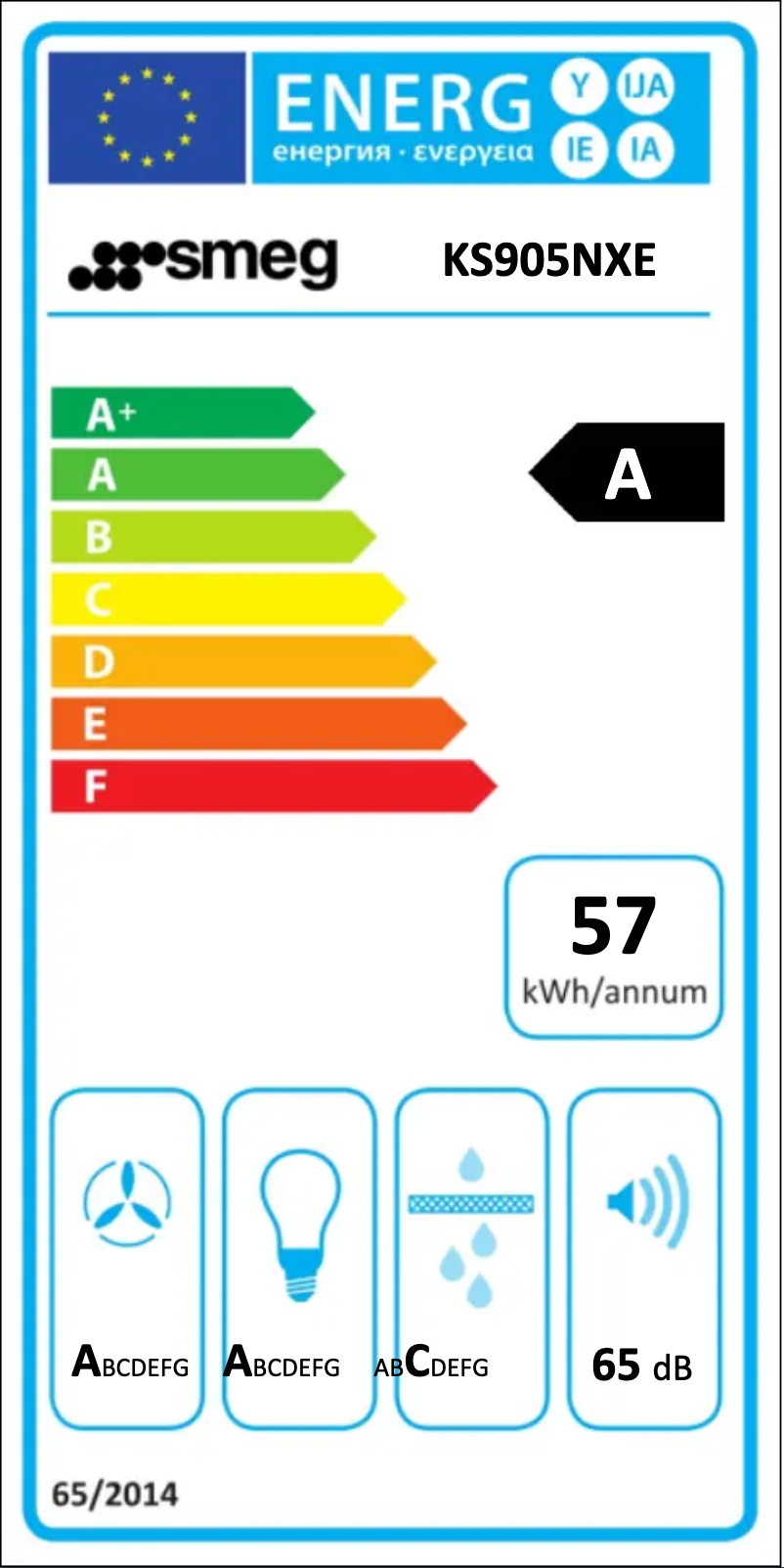 Page n°1 - Label énergétique Smeg KS905NXE