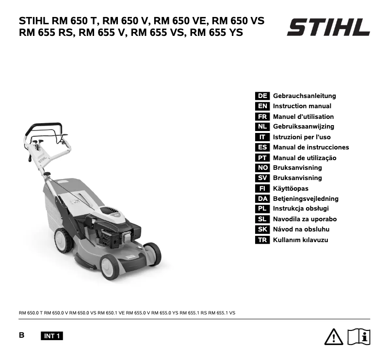 Page 1 de la notice Manuel utilisateur Stihl RM 650 V