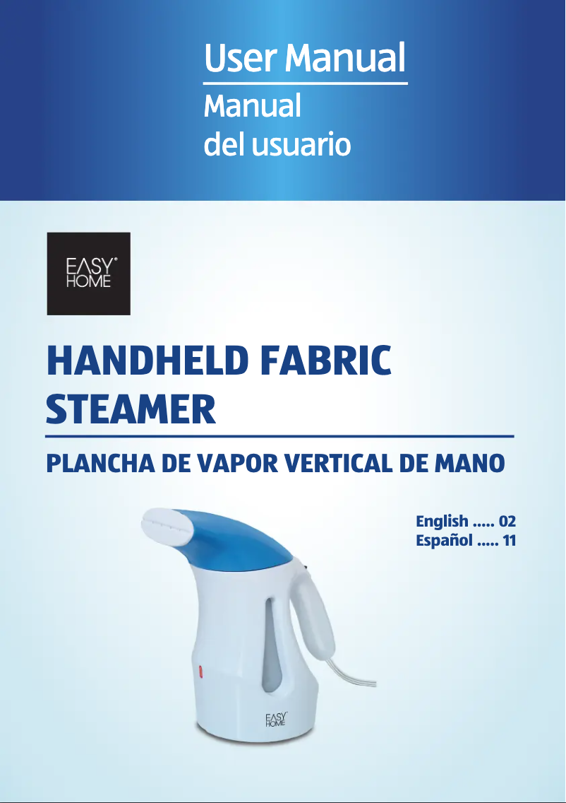 Image de la première page du manuel de l'appareil Handheld Fabric Steamer A8