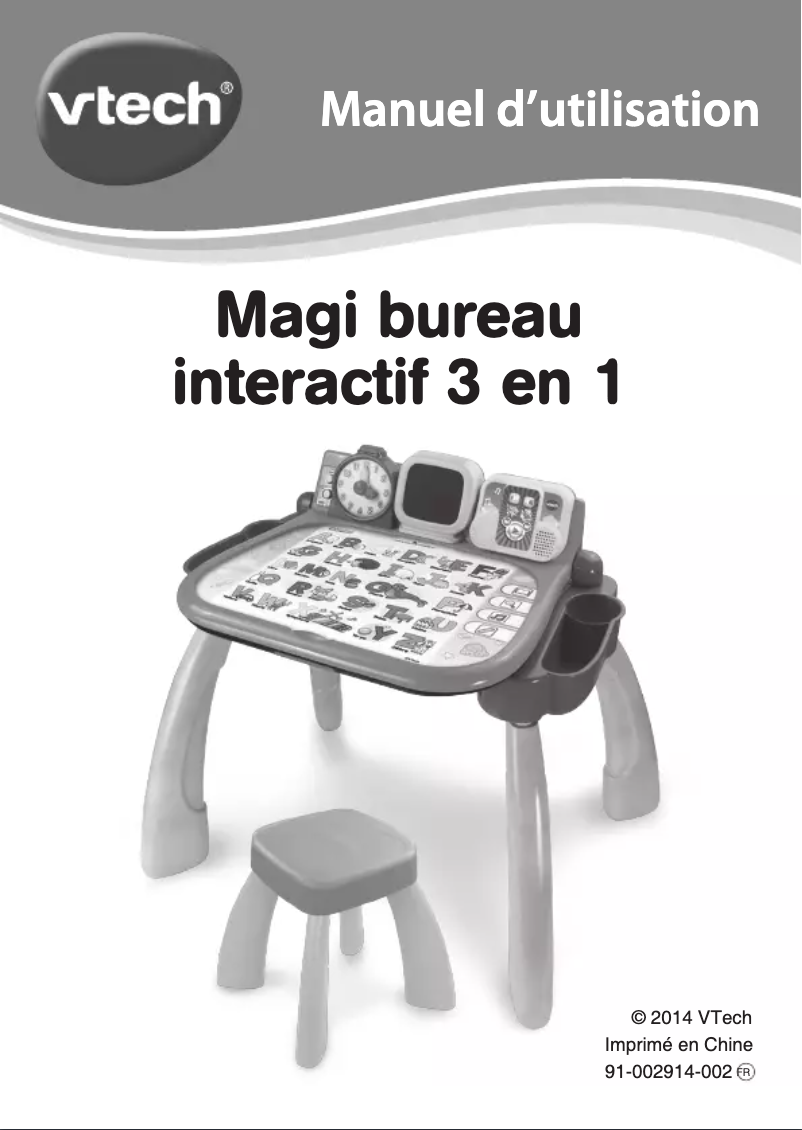 Page 1 de la notice Manuel utilisateur Vtech Magi bureau interactif 3 en 1