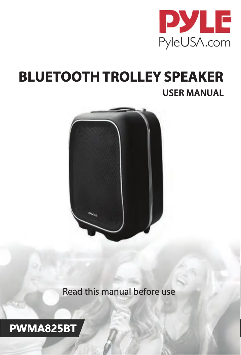 Page 1 de la notice Manuel utilisateur Pyle PWMA825BT