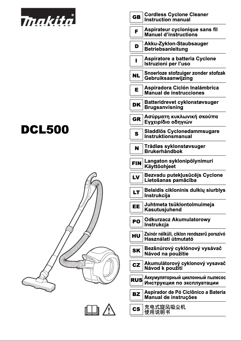 Page 1 de la notice Manuel utilisateur Makita DCL500Z