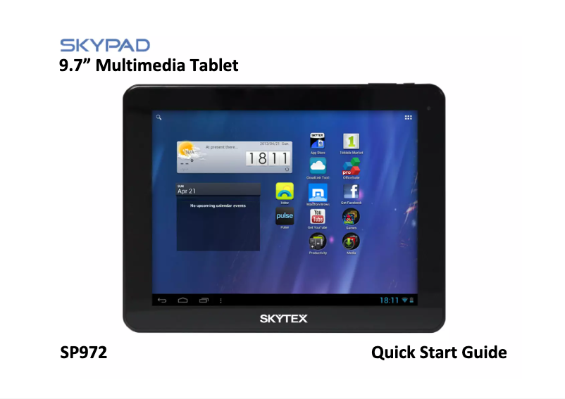 Page n°1 - Manuel utilisateur Skytex Skypad 972