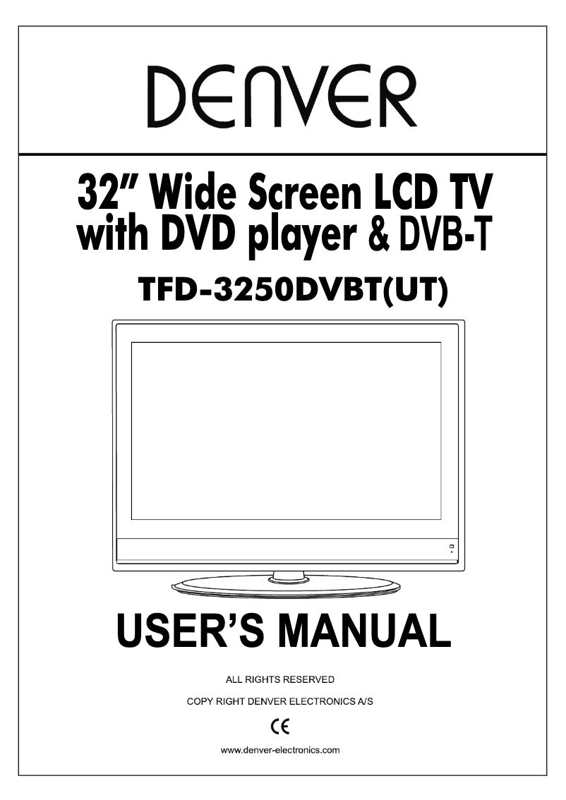 First page image of the manual for TFD-3250DVBT