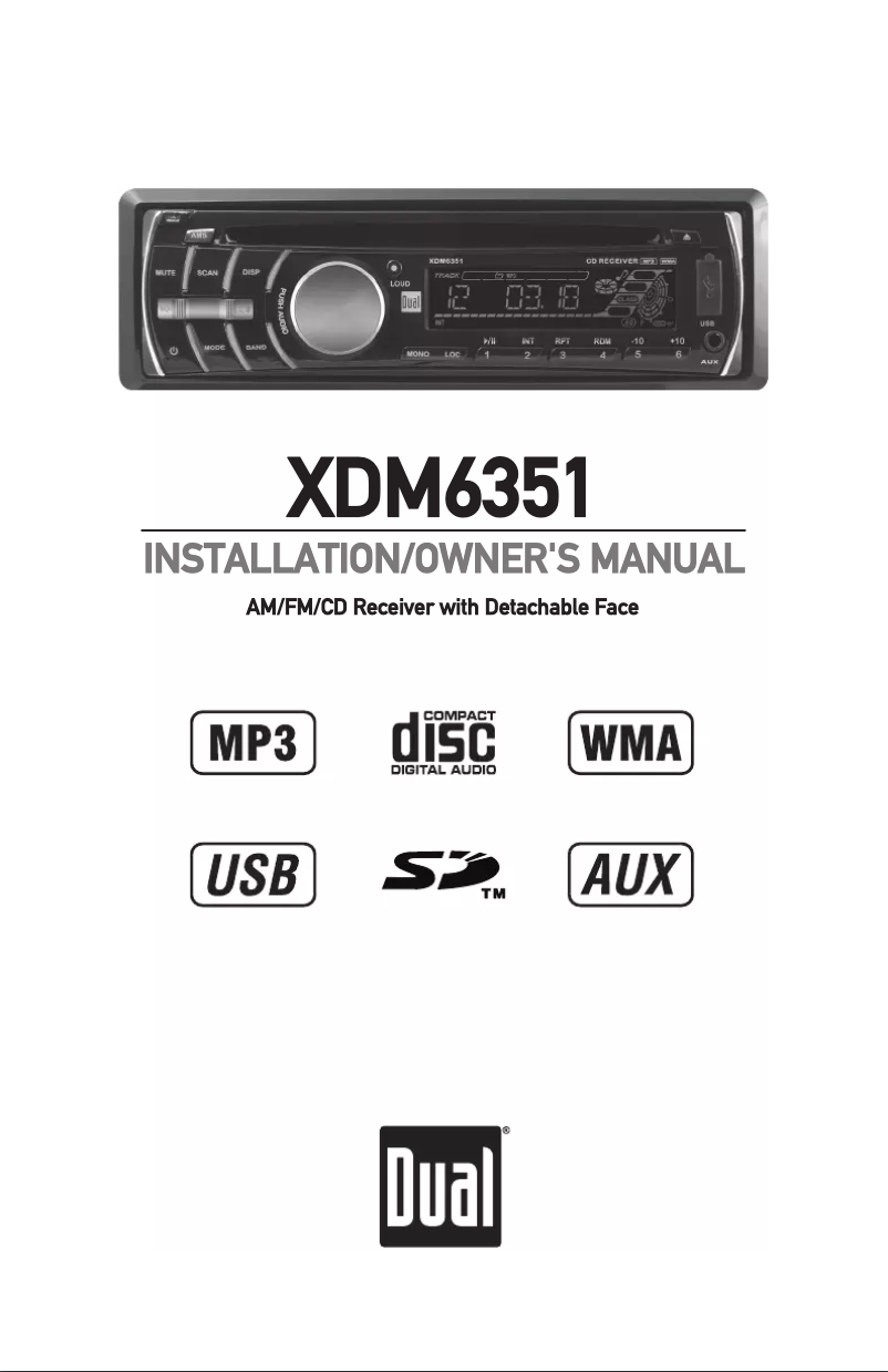 Image de la première page du manuel de l'appareil XDM6351