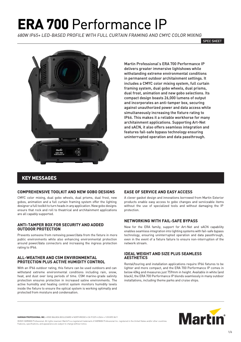Image de la première page du manuel de l'appareil ERA 700 Performance IP