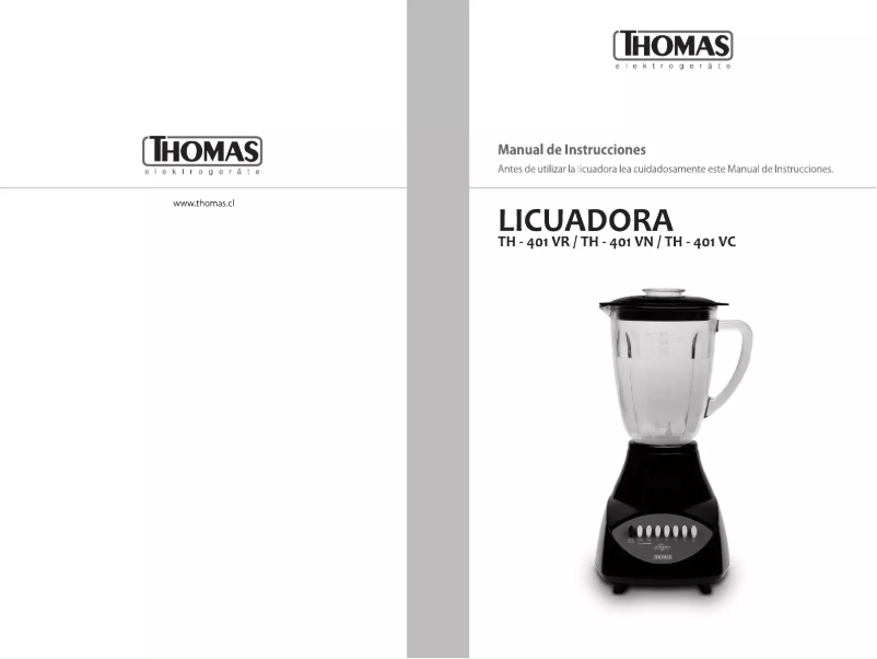 Page n°1 - Manuel utilisateur Thomas TH-401VR