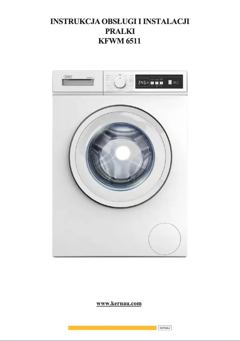 Página 1 del manual Manual de usuario Kernau KFWM 6511