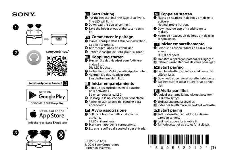 Page 1 of the manual User Manual Sony WF-1000XM3