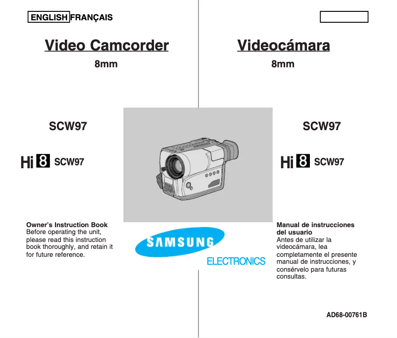Image de la première page du manuel de l'appareil SCW97