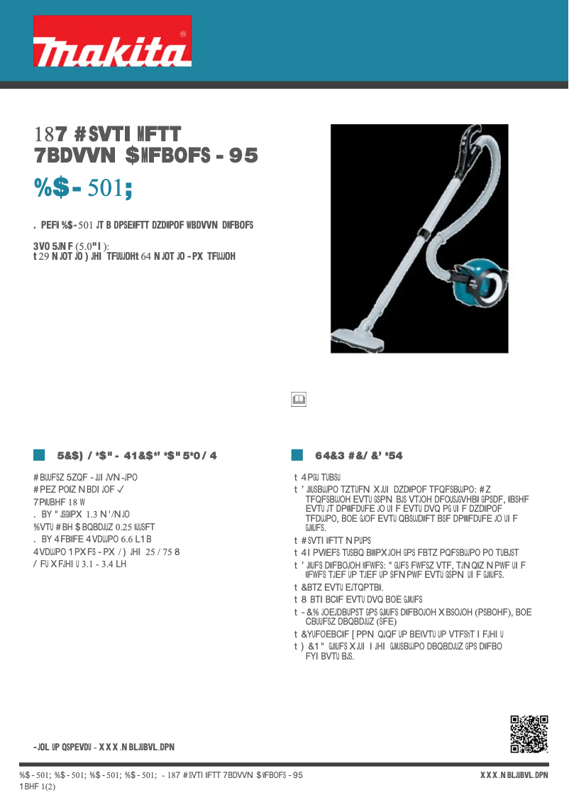 Image de la première page du manuel de l'appareil DCL501Z
