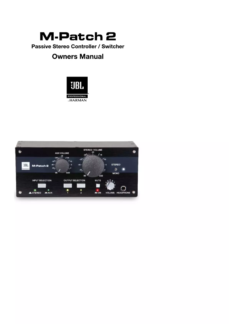 Image de la première page du manuel de l'appareil M-Patch 2