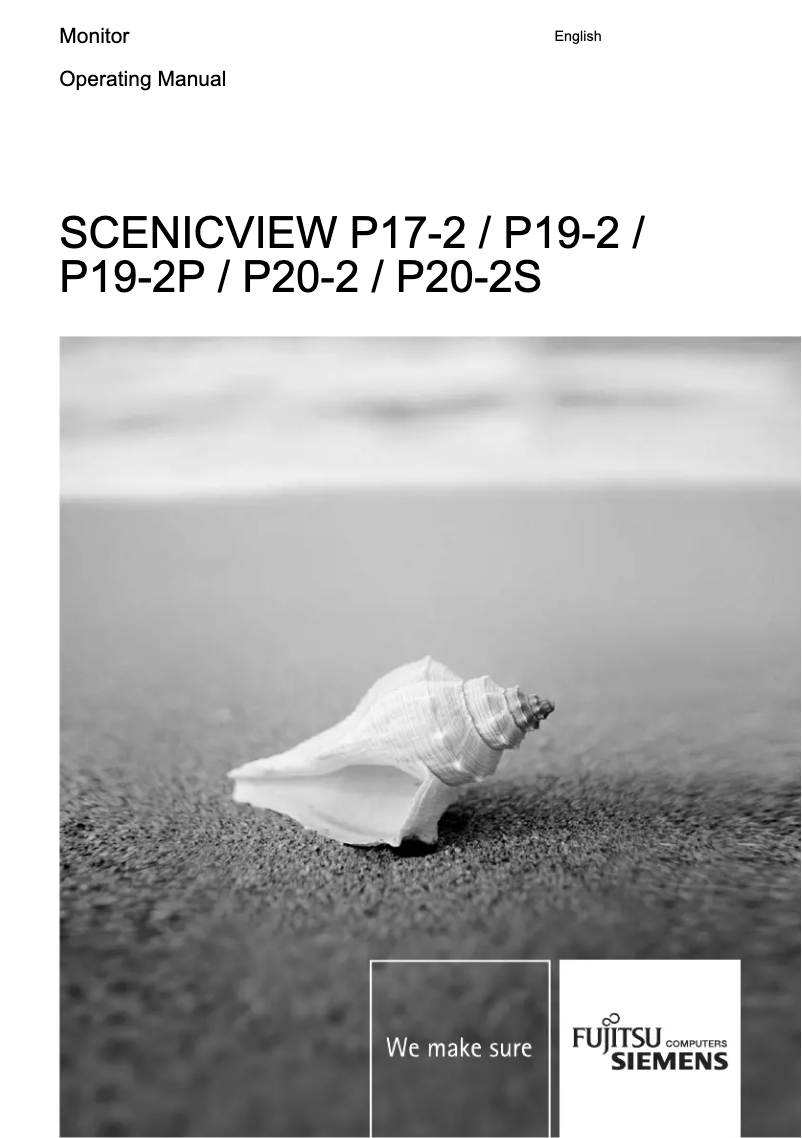 Image de la première page du manuel de l'appareil ScenicView P20-2