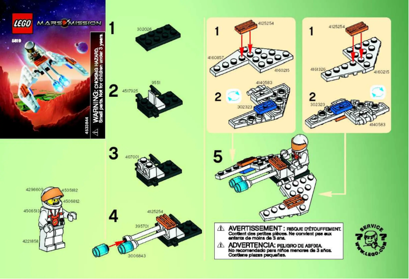 Page 1 de la notice Manuel utilisateur Lego Crystal Hawk