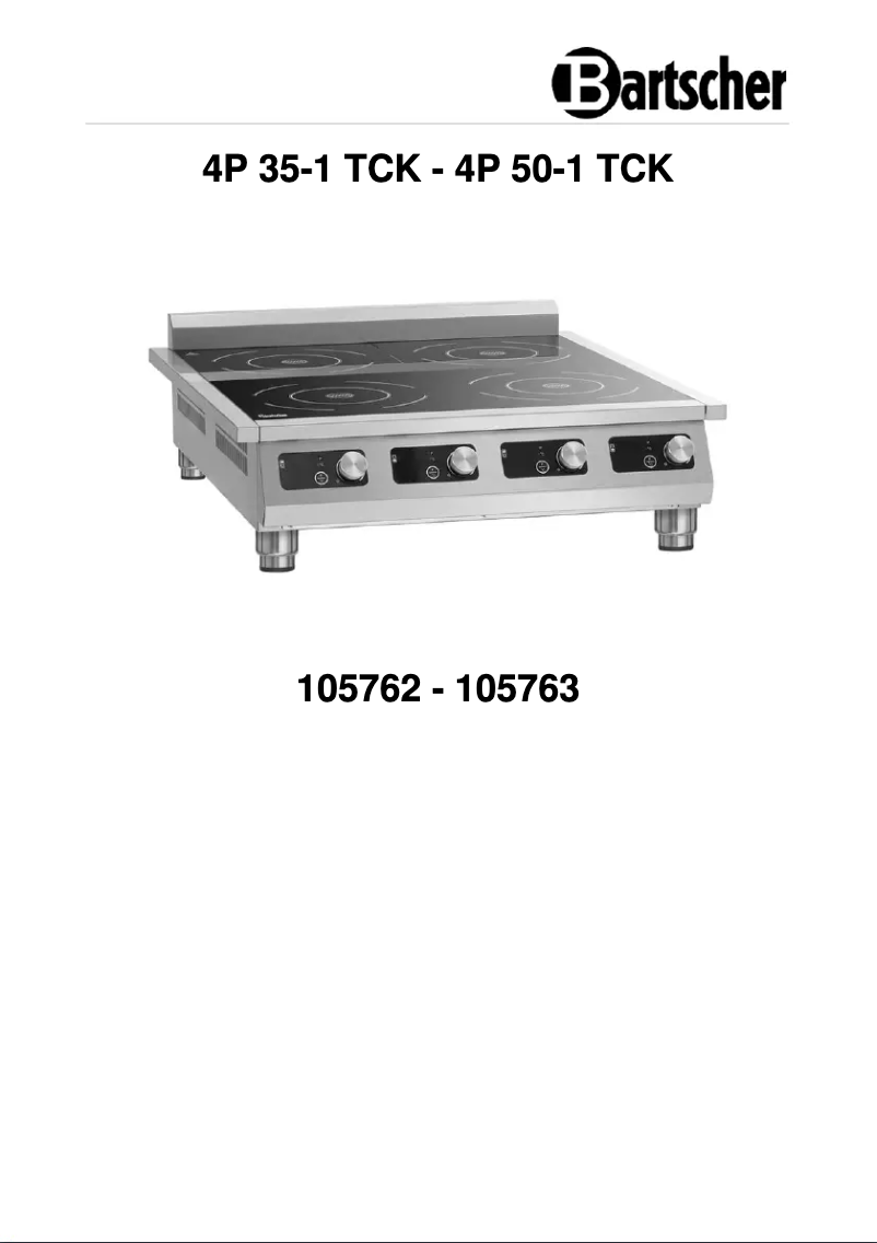 Page n°1 - Manuel utilisateur Bartscher 4P 35-1 TCK