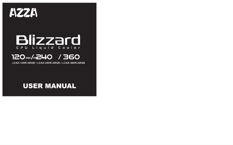 Page 1 de la notice Manuel utilisateur Azza Blizzard 120mm