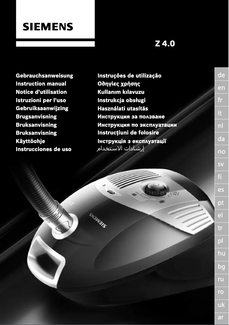 Page n°1 - Manuel utilisateur Siemens VS08G1800