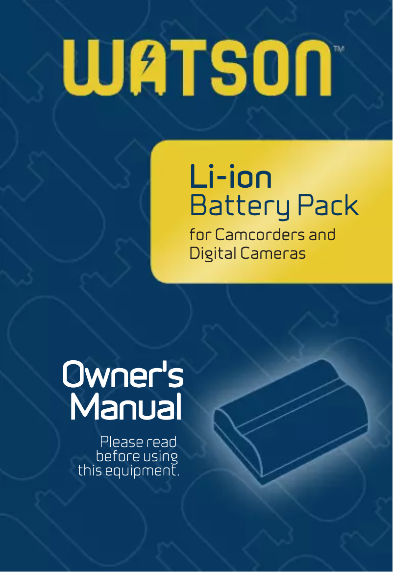 Page n°1 - Manuel utilisateur Watson NB-13L