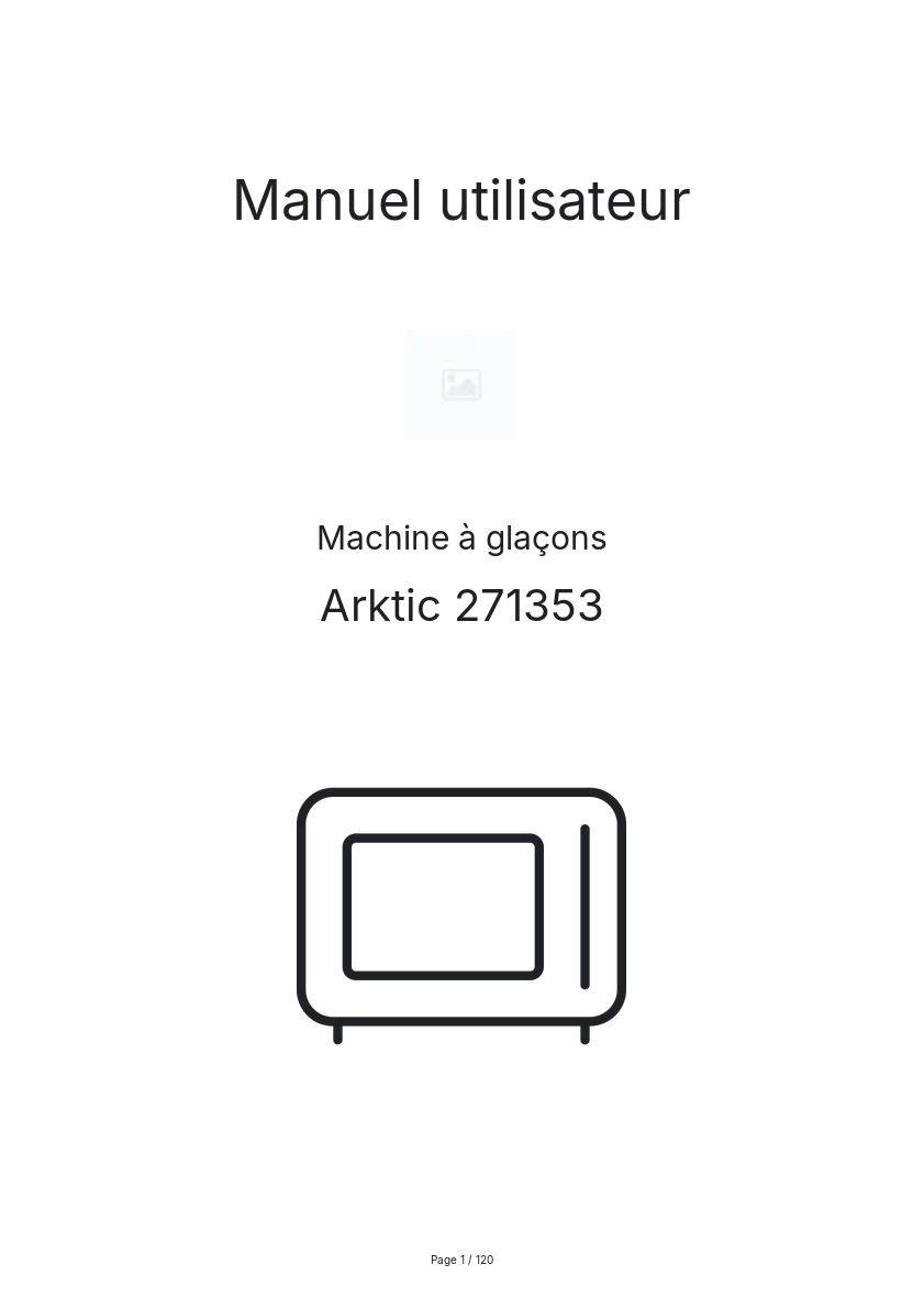 Image de la première page du manuel de l'appareil 271353