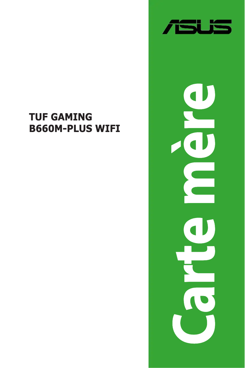 Page 1 de la notice Manuel utilisateur Asus TUF Gaming B660M-Plus WiFi