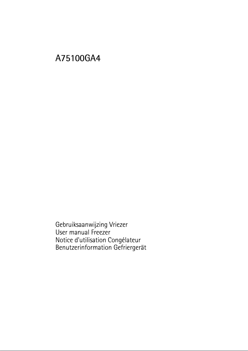 Page n°1 - Manuel utilisateur AEG-Electrolux Arctis 75100 GA4