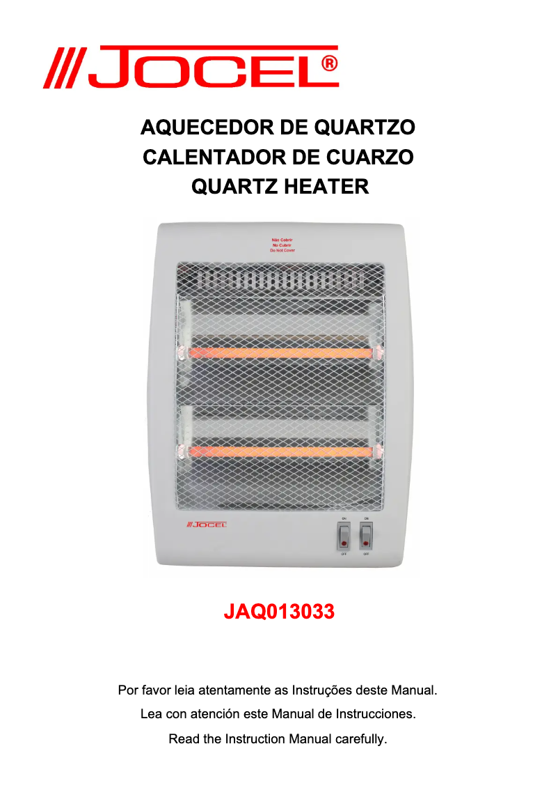 Page 1 de la notice Manuel utilisateur Jocel JAQ013033