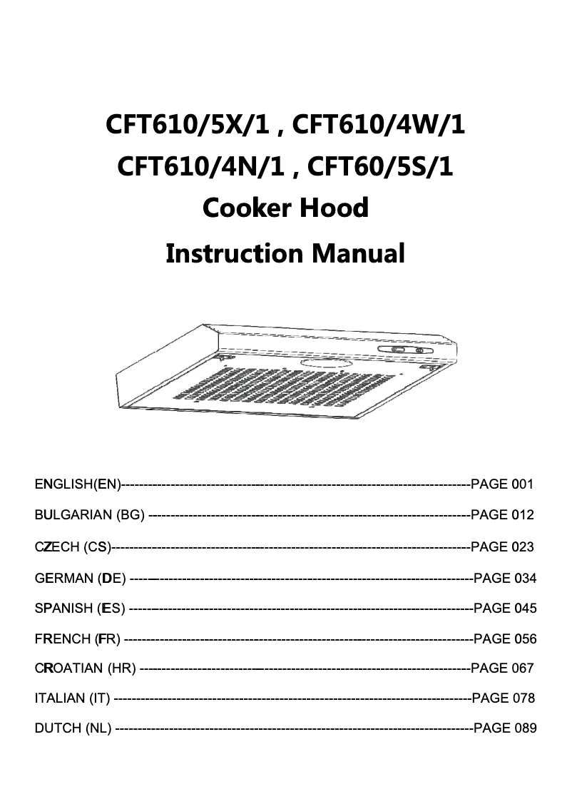 Page n°1 - Manuel utilisateur Candy CFT610/5X/1
