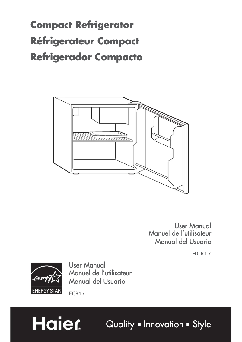 Page n°1 - Manuel utilisateur Haier HCR17B