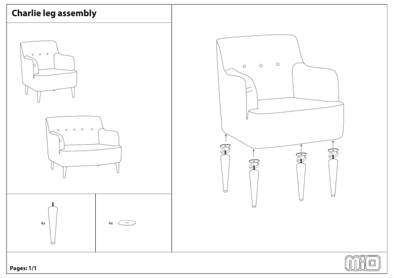 Page 1 de la notice Manuel utilisateur Mio Charlie