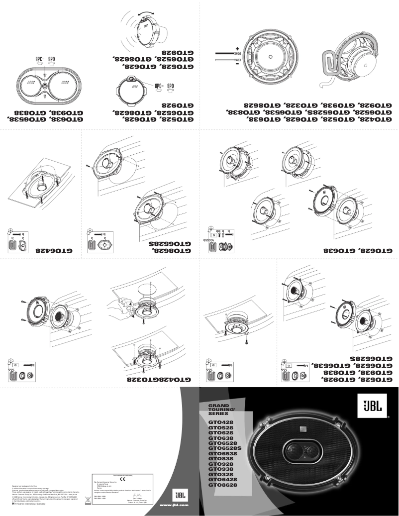 Page 1 de la notice Manuel utilisateur JBL Grand Touring GTO428