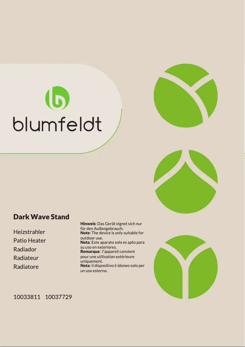 Page 1 de la notice Manuel utilisateur Blumfeldt Dark Wave Stand
