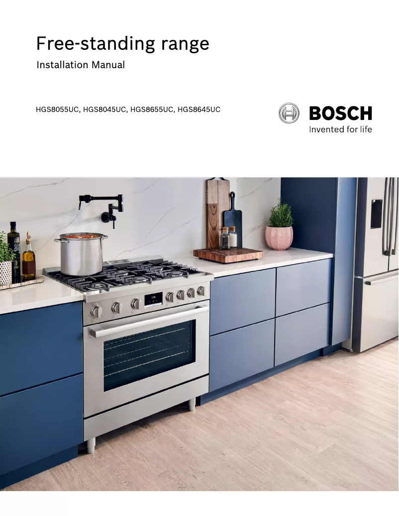 Page 1 de la notice Guide d'installation Bosch HGS8055UC