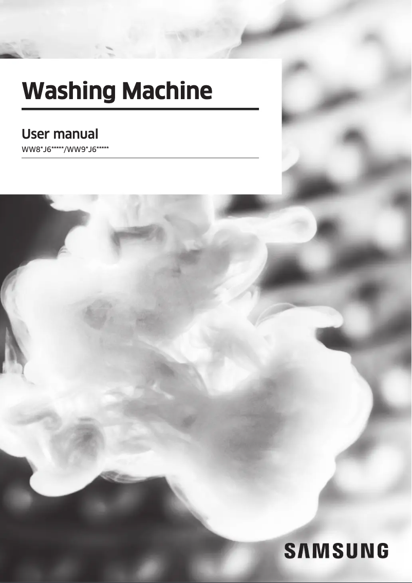 Page 1 de la notice Manuel utilisateur Samsung WW90J6400EW