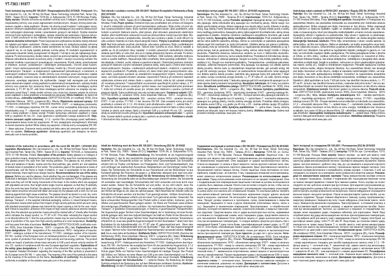 Page 1 de la notice Manuel utilisateur Yato YT-7363