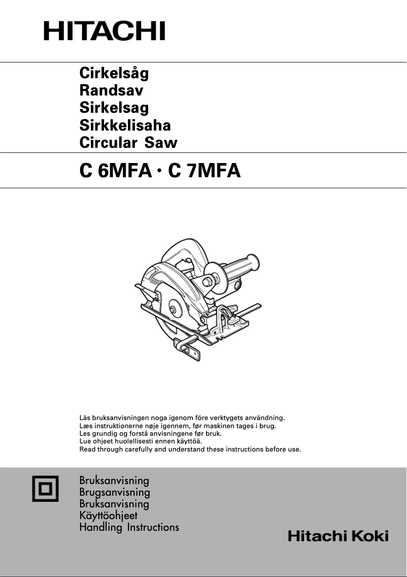 Page n°1 - Manuel utilisateur Hitachi C 6MFA