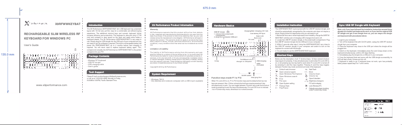 Página 1 del manual Manual de usuario X9 Performance X9RFWWKEYBAT
