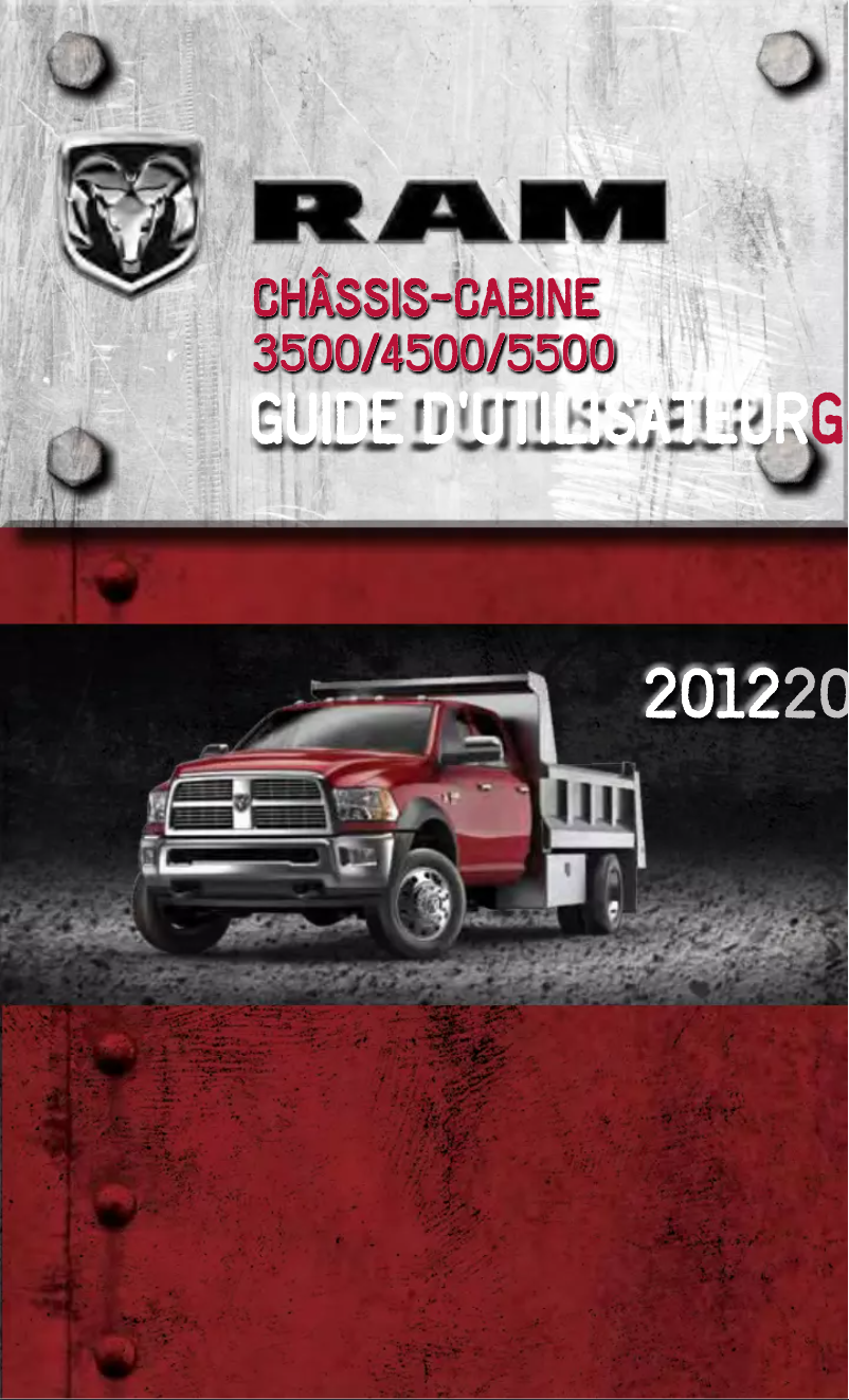 Page 1 de la notice Manuel utilisateur RAM 3500 Chassis Cab (2012)