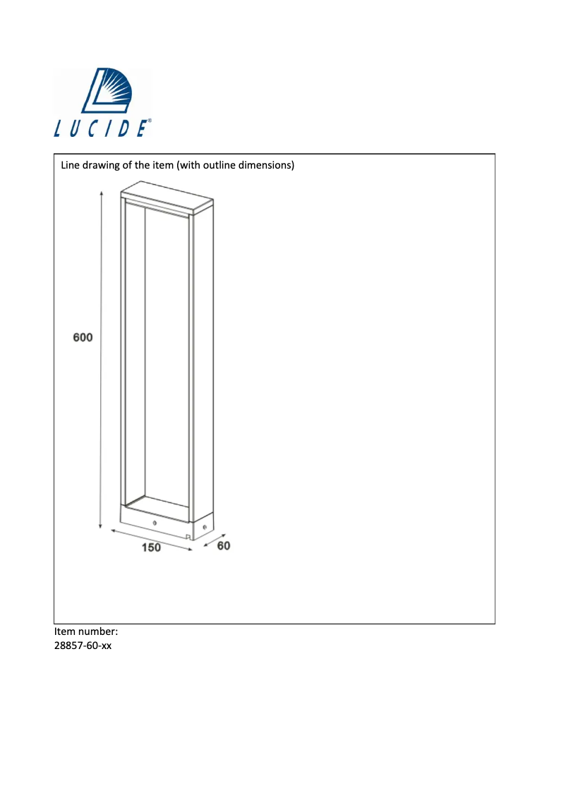 Page 1 de la notice Manuel utilisateur Lucide Goa 28857/60/31