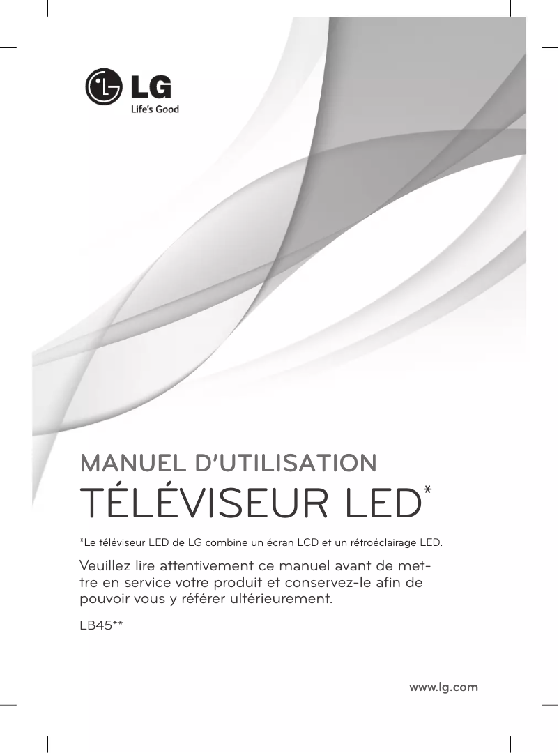 Page n°1 - Manuel utilisateur LG 24LB4500