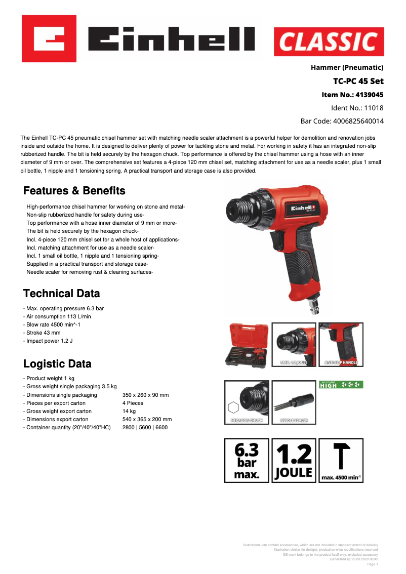 Image de la première page du manuel de l'appareil TC-PC 45 Set