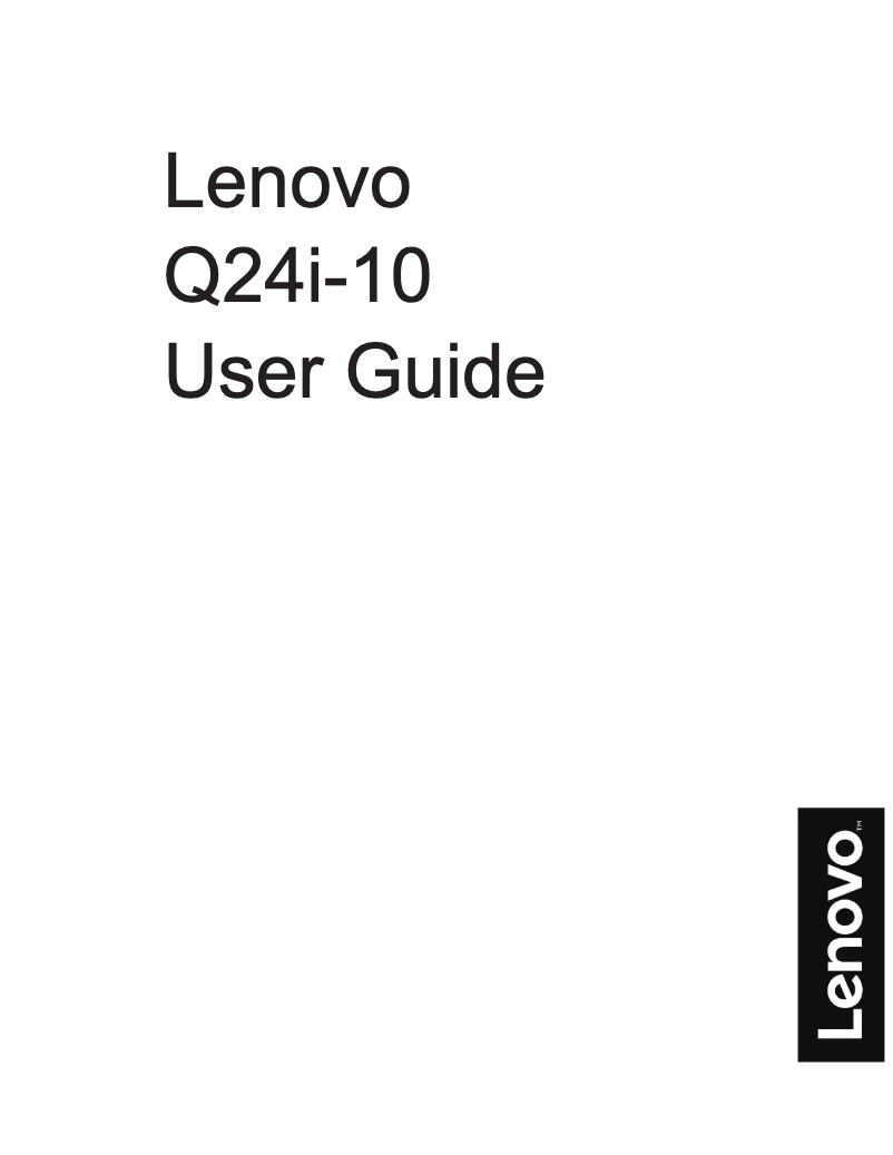Page 1 de la notice Manuel utilisateur Lenovo Q24i-10