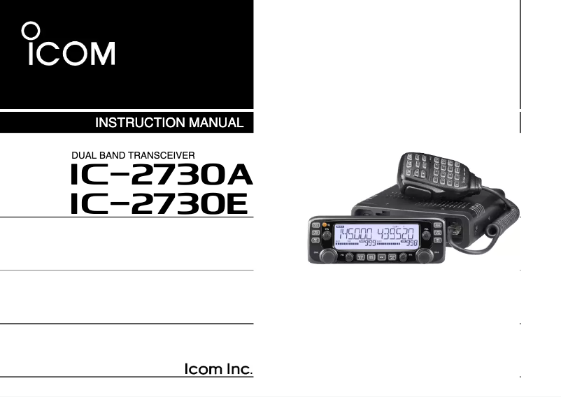 Image de la première page du manuel de l'appareil IC-2730A/05