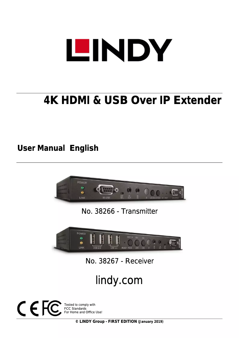 Page 1 de la notice Manuel utilisateur Lindy 38267